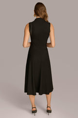 Donna Karan Dresses And Jumpsuits | Women MOCK NECK A LINE MIDI DRESS Black