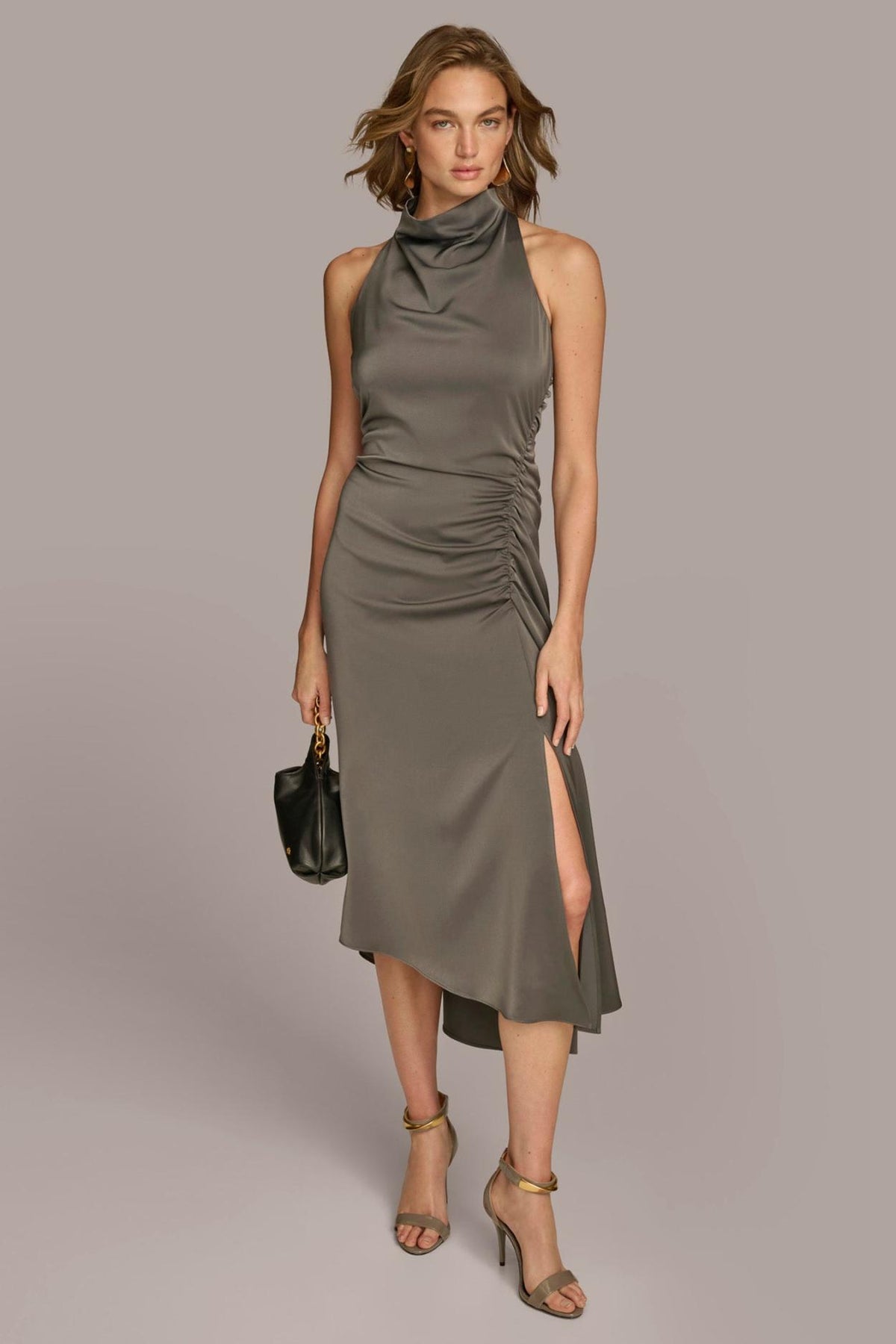 Donna Karan Dresses And Jumpsuits | Women MOCK NECK A LINE MIDI DRESS Iron