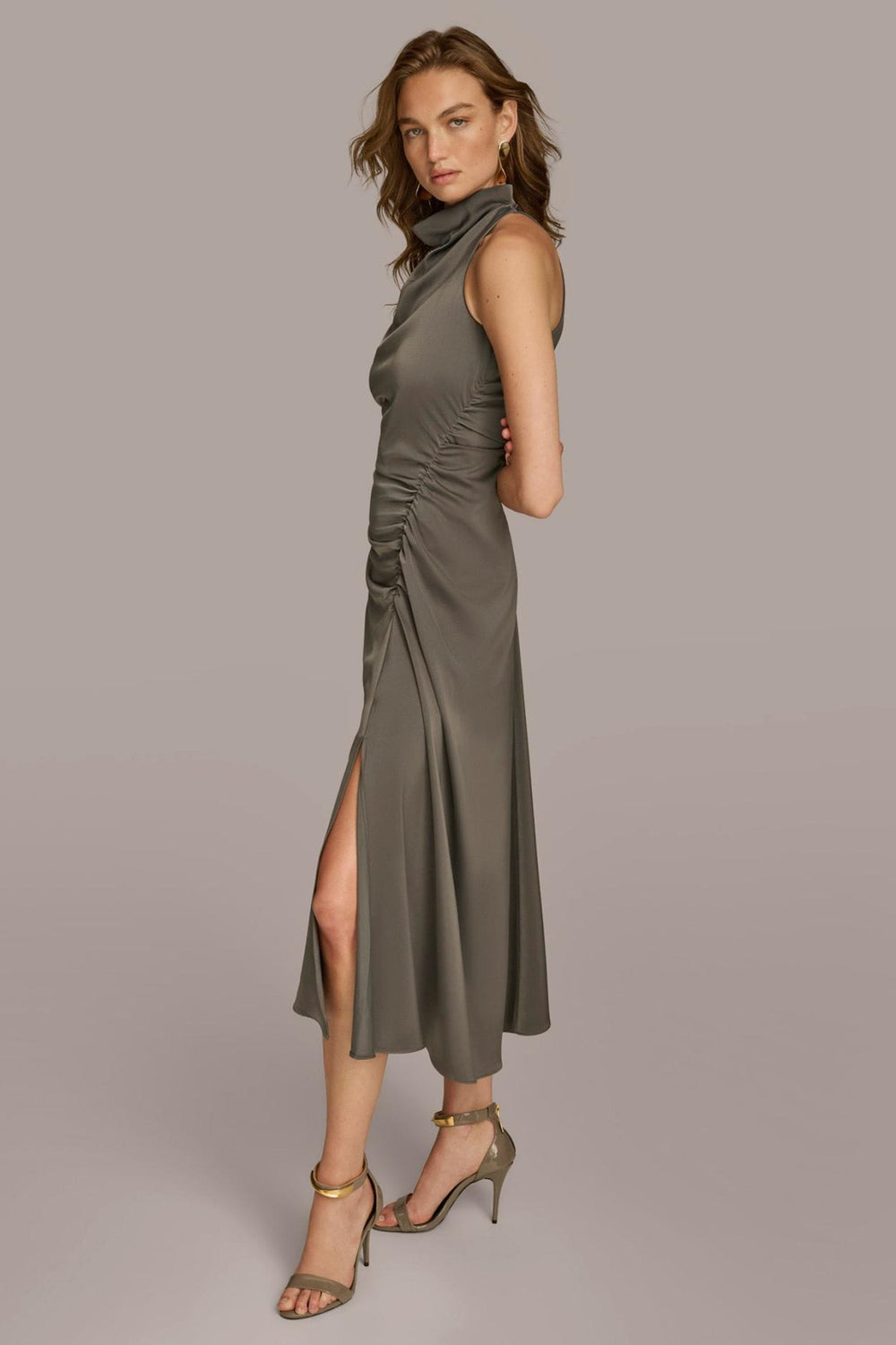 Donna Karan Dresses And Jumpsuits | Women MOCK NECK A LINE MIDI DRESS Iron