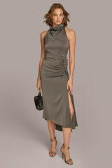 Donna Karan Dresses And Jumpsuits | Women MOCK NECK A LINE MIDI DRESS Iron