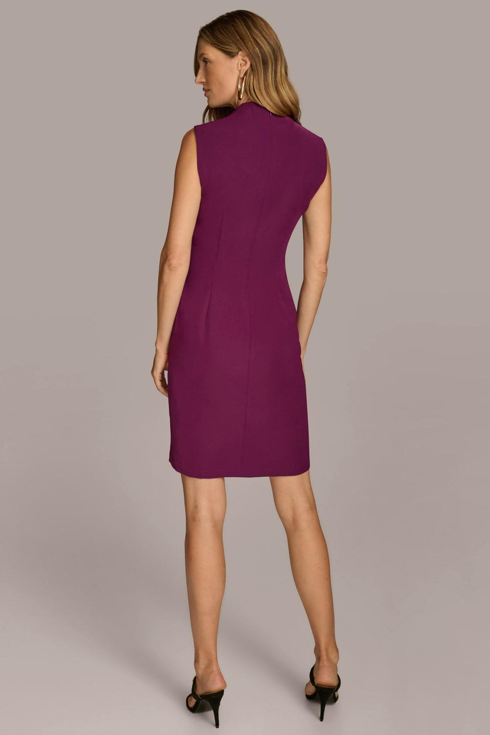 Donna Karan Dresses And Jumpsuits | Women MOCK NECK DRESS WITH SIDE BELT Elderberry