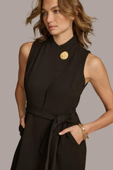 Donna Karan Dresses And Jumpsuits | Women MOCK NECK JUMPSUIT WITH HARDWARE Black