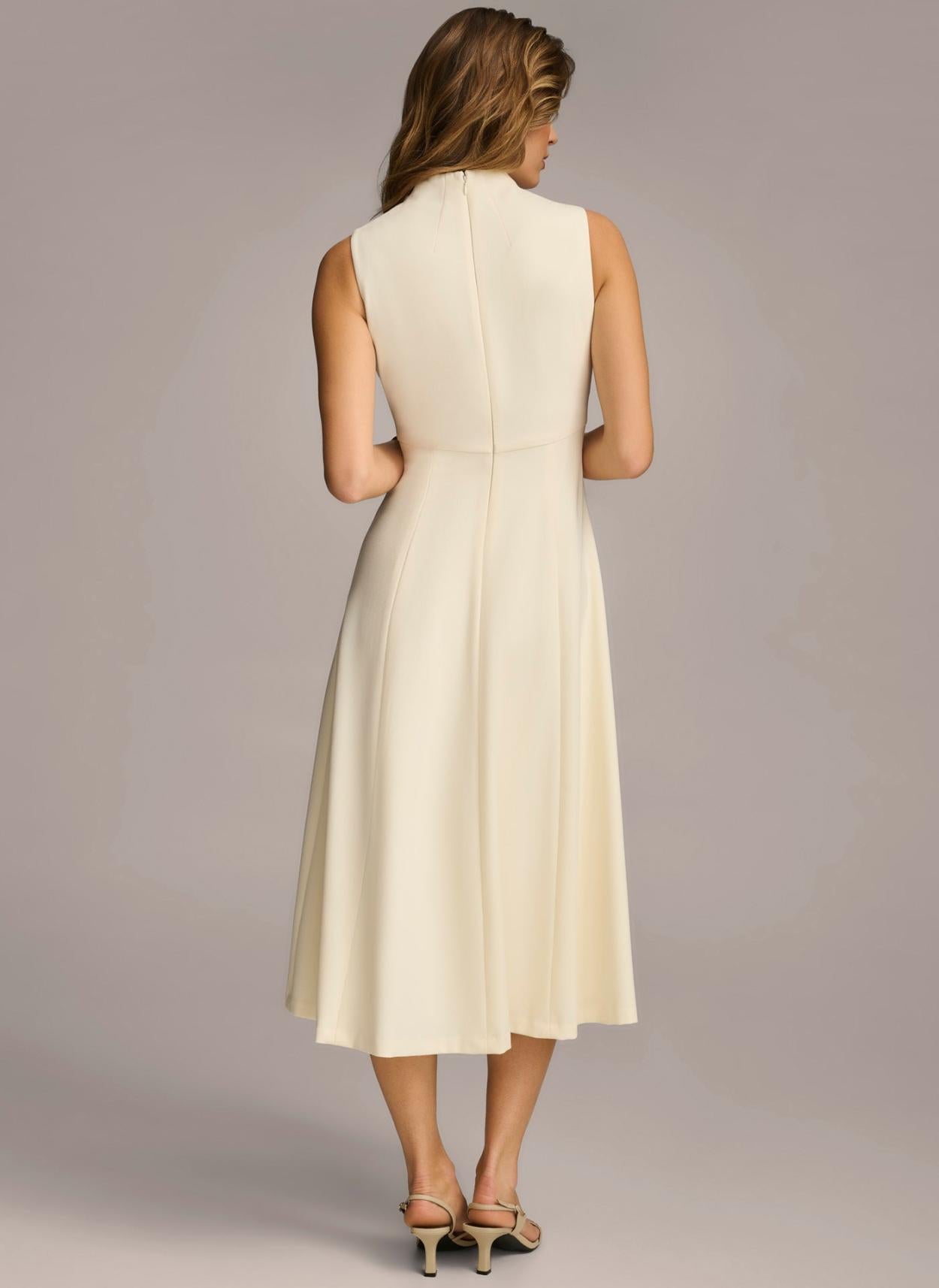 Donna Karan Dresses And Jumpsuits | Women MOCK NECK MIDI Cream