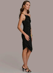Donna Karan Dresses And Jumpsuits | Women ONE SHOULDER RUCHED DRESS Black
