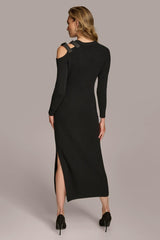 Donna Karan Dresses And Jumpsuits | Women ONE SIDED COLD SHOULDER MIDI DRESS Black