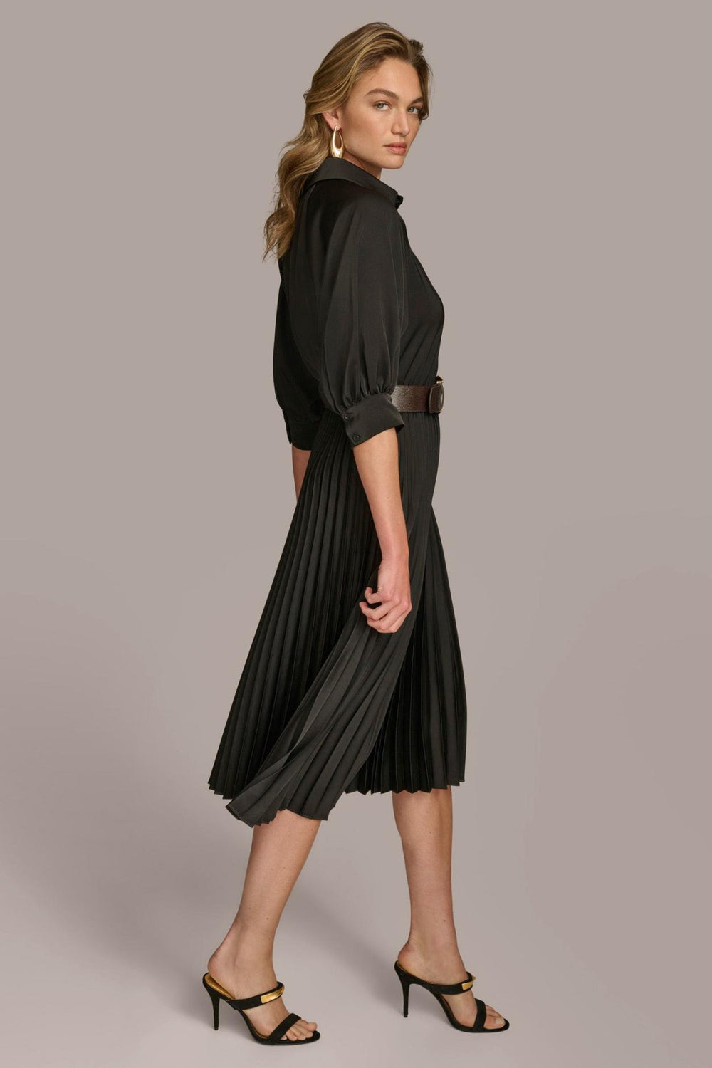 Donna Karan Dresses And Jumpsuits | Women PLEATED SHIRT DRESS Black