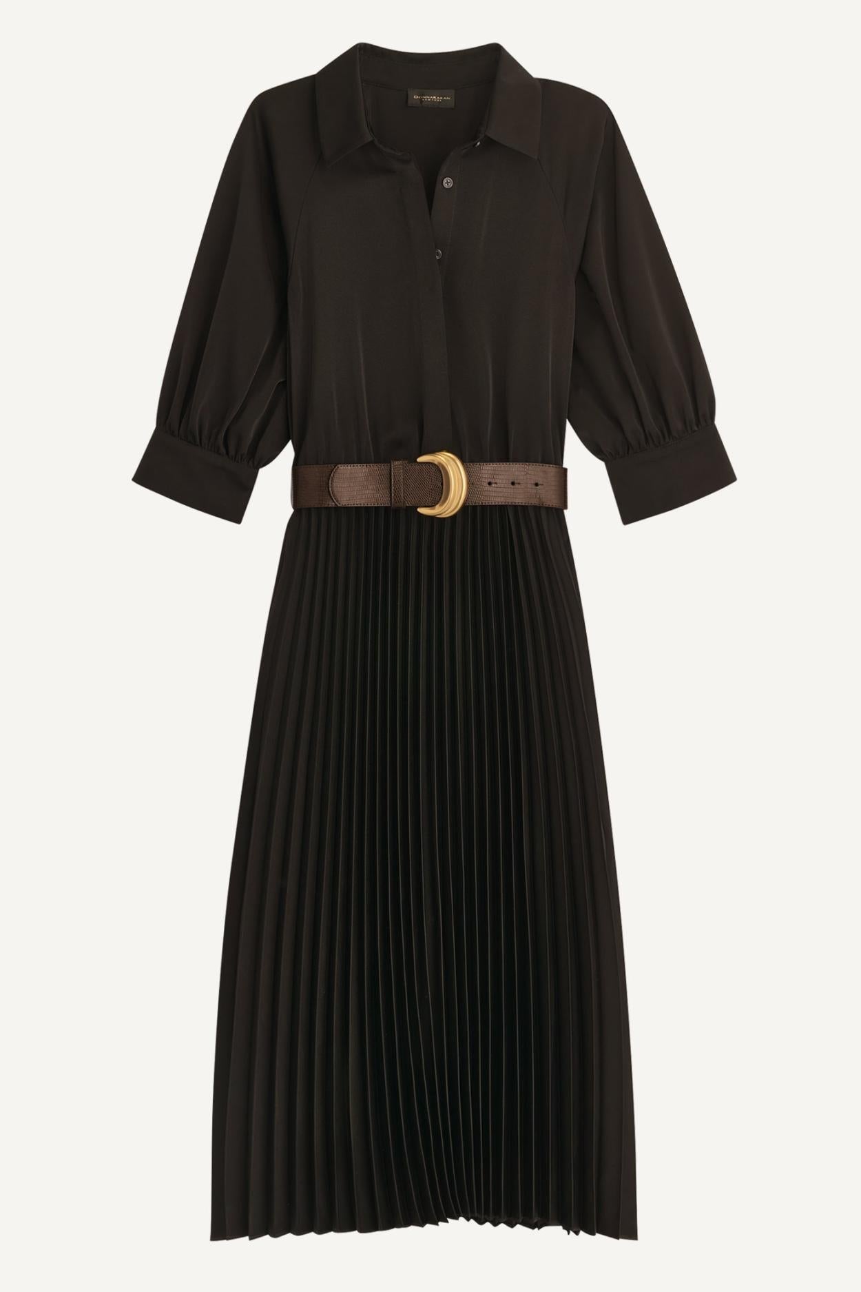 Donna Karan Dresses And Jumpsuits | Women PLEATED SHIRT DRESS Black