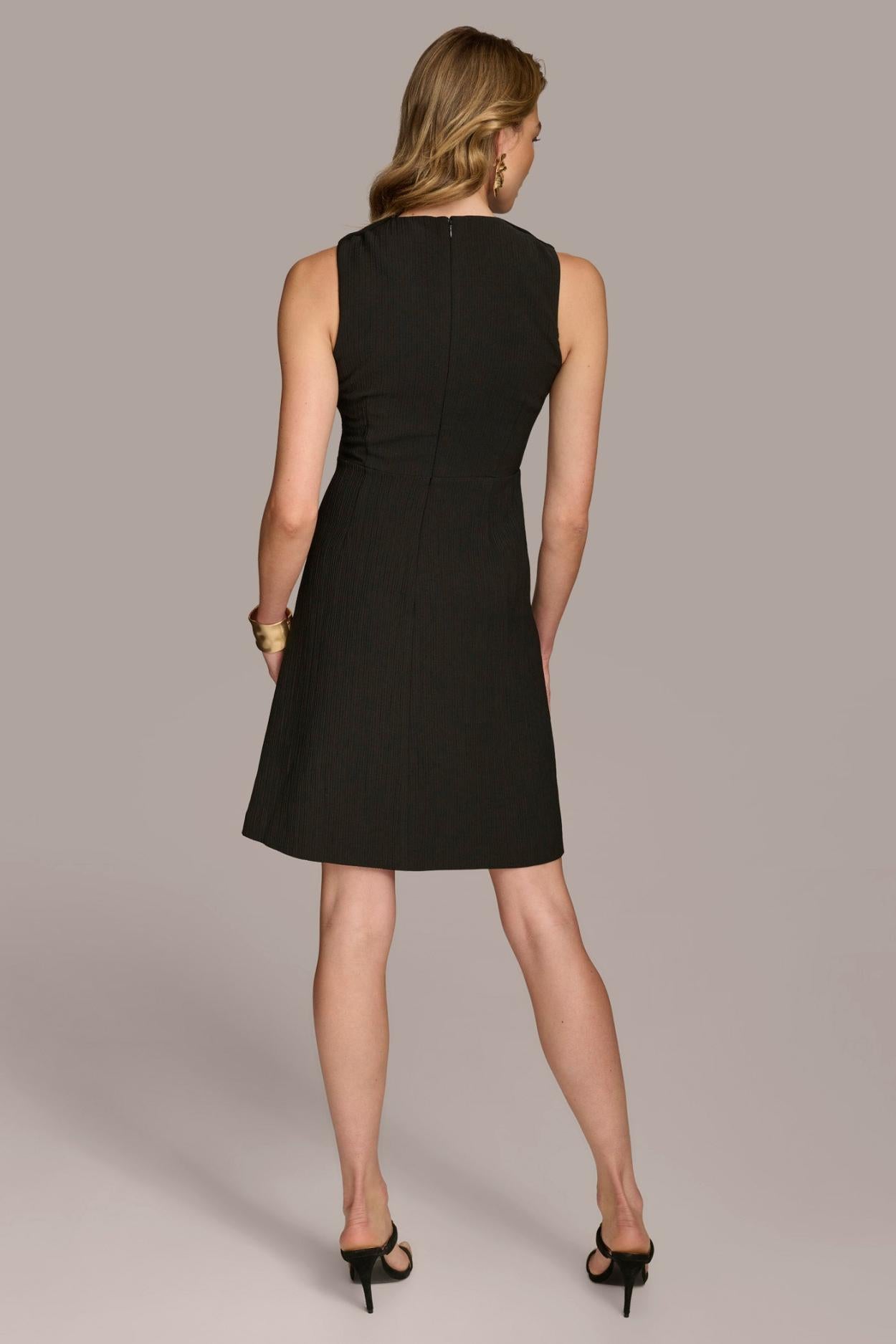 Donna Karan Dresses And Jumpsuits | Women RIBBED DRESS WITH BUTTONS Black