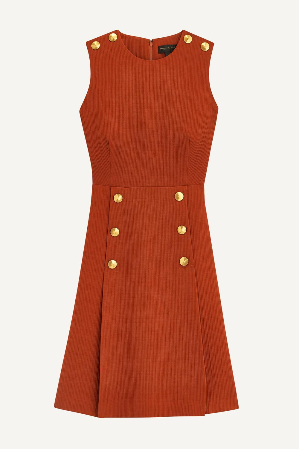 Donna Karan Dresses And Jumpsuits | Women RIBBED DRESS WITH BUTTONS Burnt Orange
