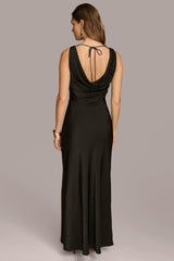 Donna Karan Dresses And Jumpsuits | Women SATIN COWL NECK GOWN Black