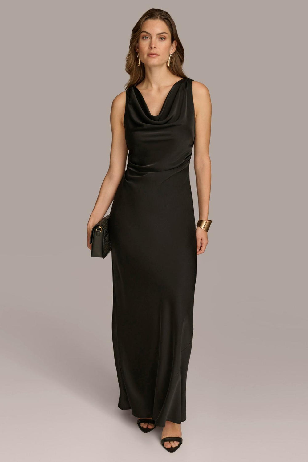 Donna Karan Dresses And Jumpsuits | Women SATIN COWL NECK GOWN Black