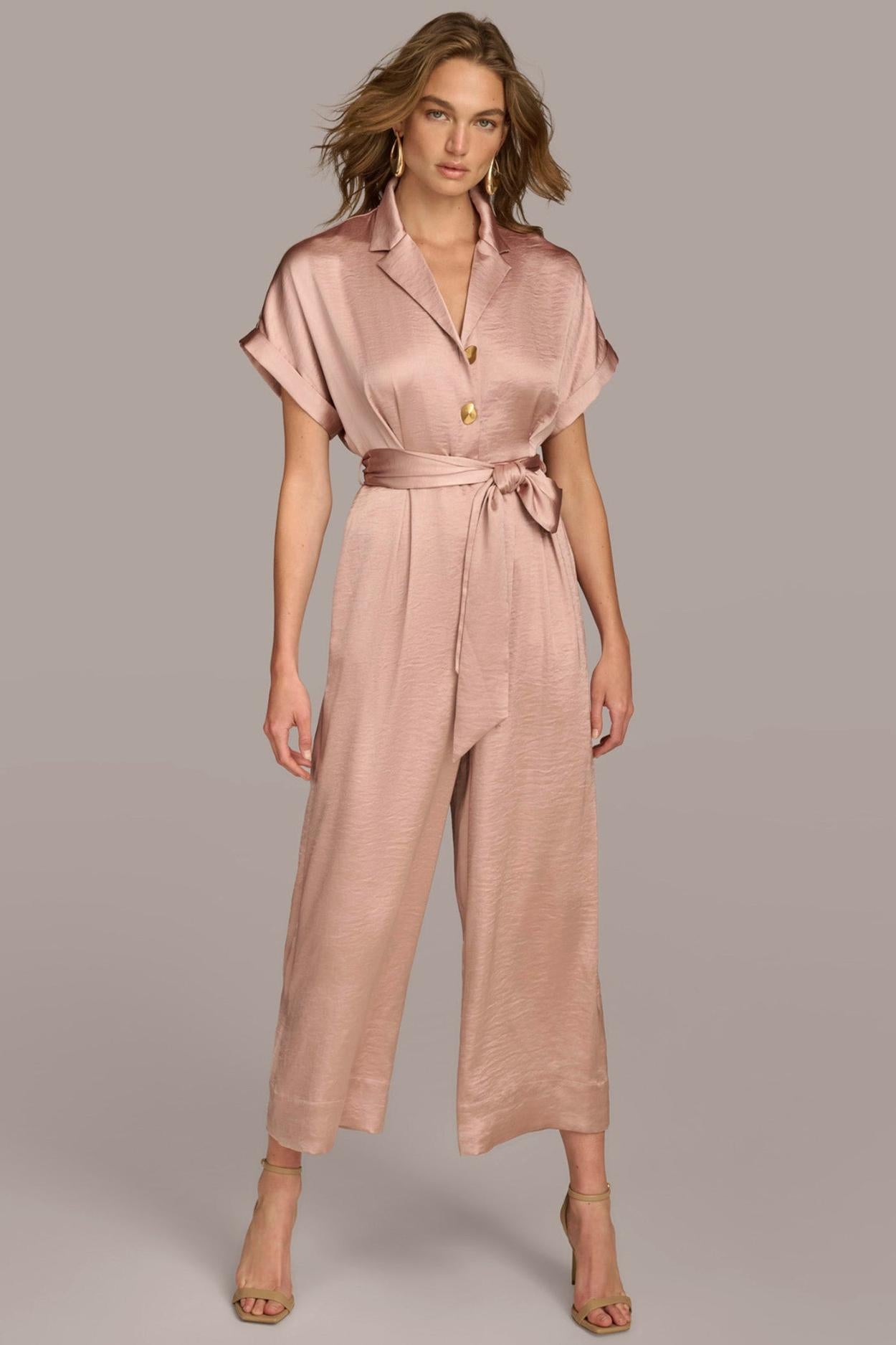 Donna Karan Dresses And Jumpsuits | Women SATIN JUMPSUIT Rose