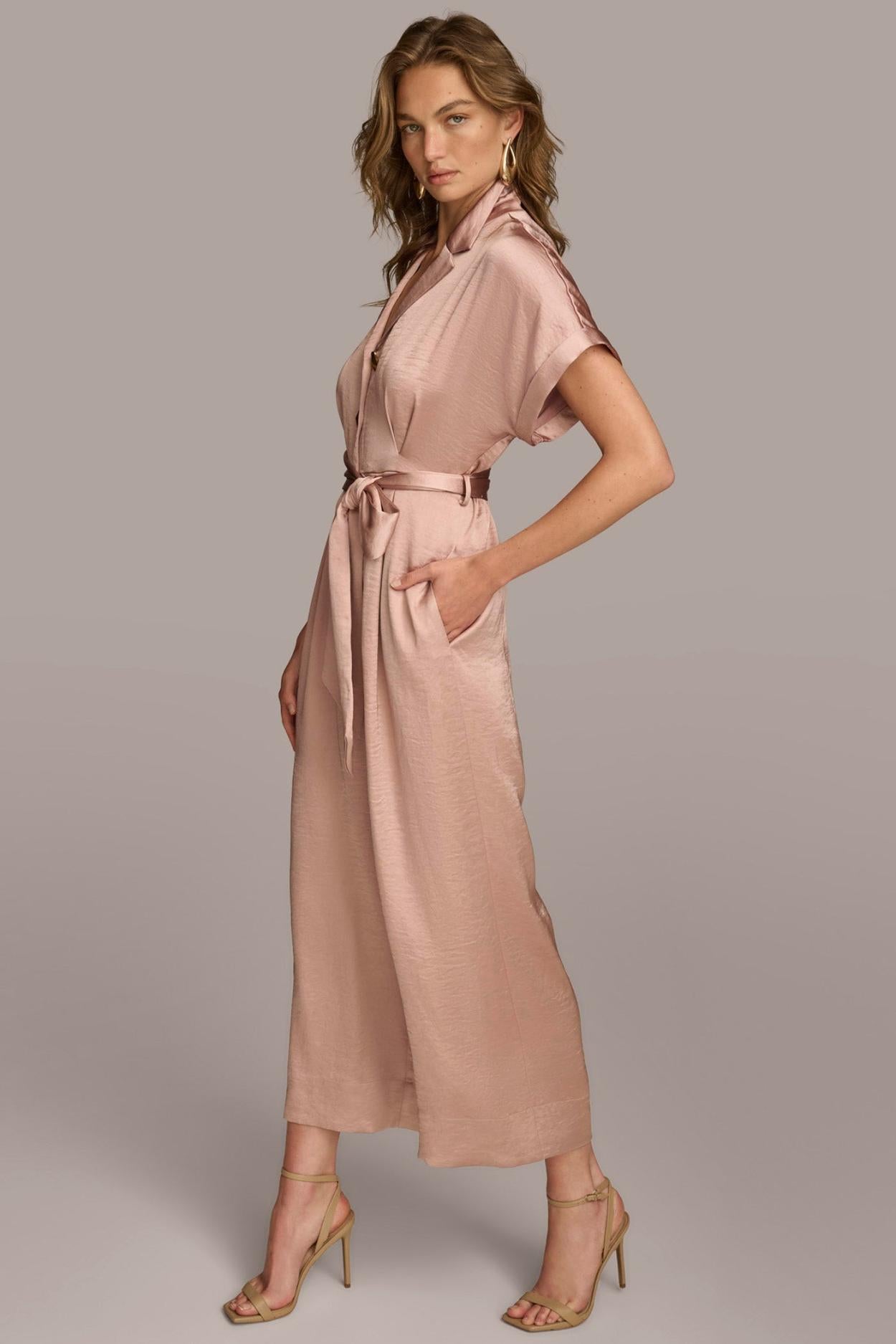 Donna Karan Dresses And Jumpsuits | Women SATIN JUMPSUIT Rose