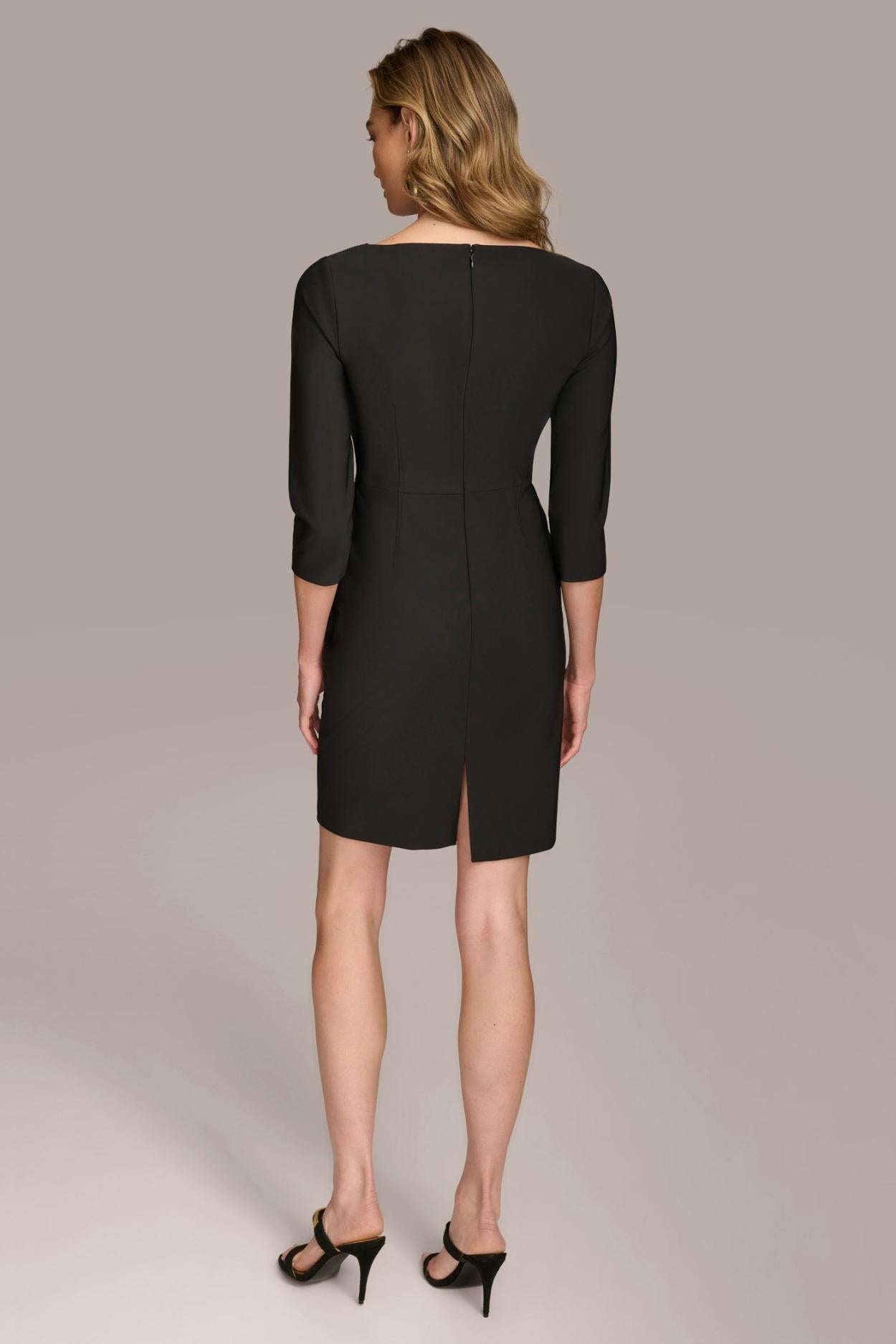 Donna Karan Dresses And Jumpsuits | Women SHEATH DRESS WITH ASYMMETRICAL NECK Black