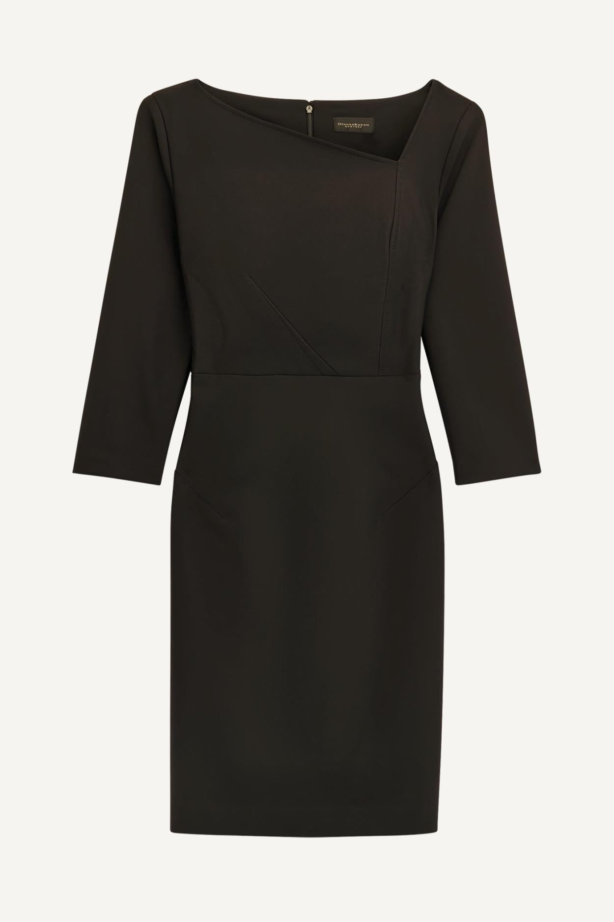 Donna Karan Dresses And Jumpsuits | Women SHEATH DRESS WITH ASYMMETRICAL NECK Black