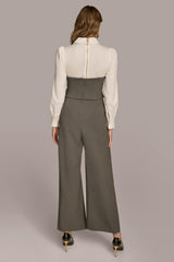 Donna Karan Dresses And Jumpsuits | Women SHIRT AND CORSET COMBO JUMPSUIT Grey