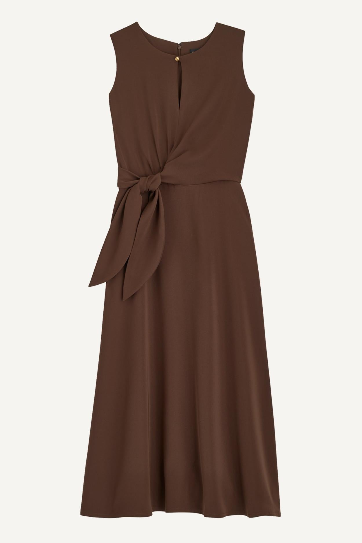 Donna Karan Dresses And Jumpsuits | Women SIDE TIE MIDI DRESS Canyon