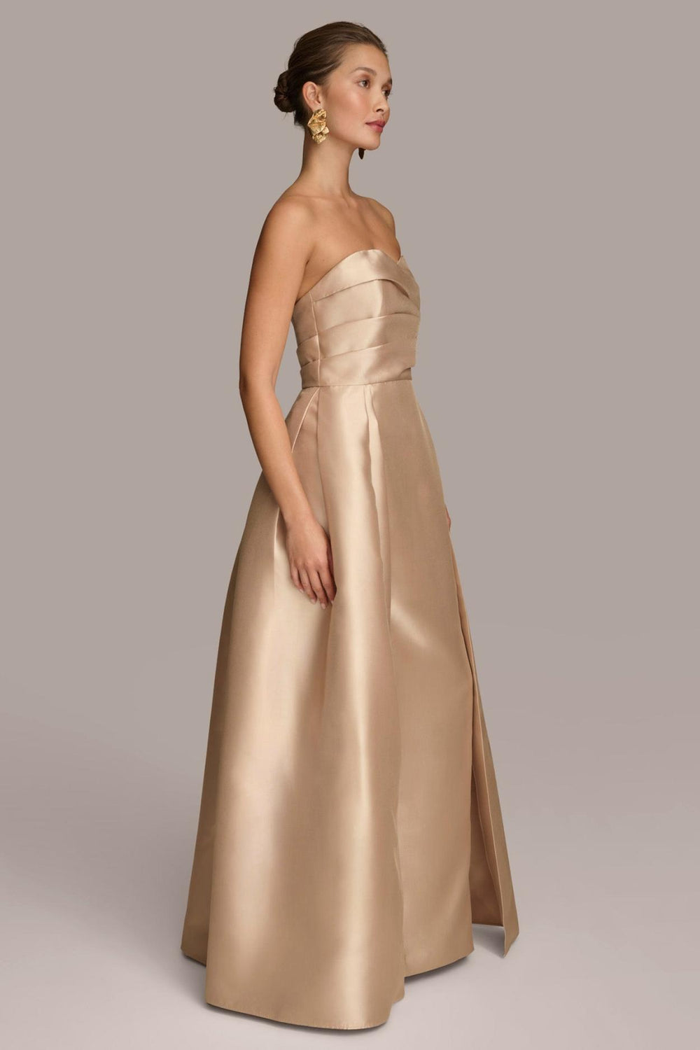 Donna Karan Dresses And Jumpsuits | Women SWEETHEART GOWN WITH OUTER SKIRT Gold