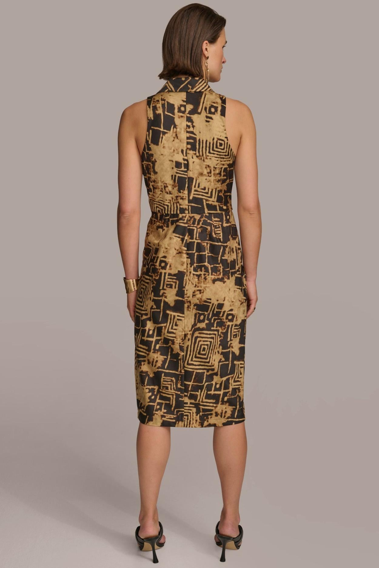 Donna Karan Dresses And Jumpsuits | Women TORTOISE HARDWARE KNOT DRESS Black/fawn