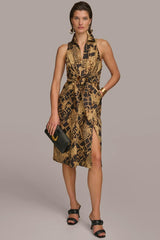 Donna Karan Dresses And Jumpsuits | Women TORTOISE HARDWARE KNOT DRESS Black/fawn