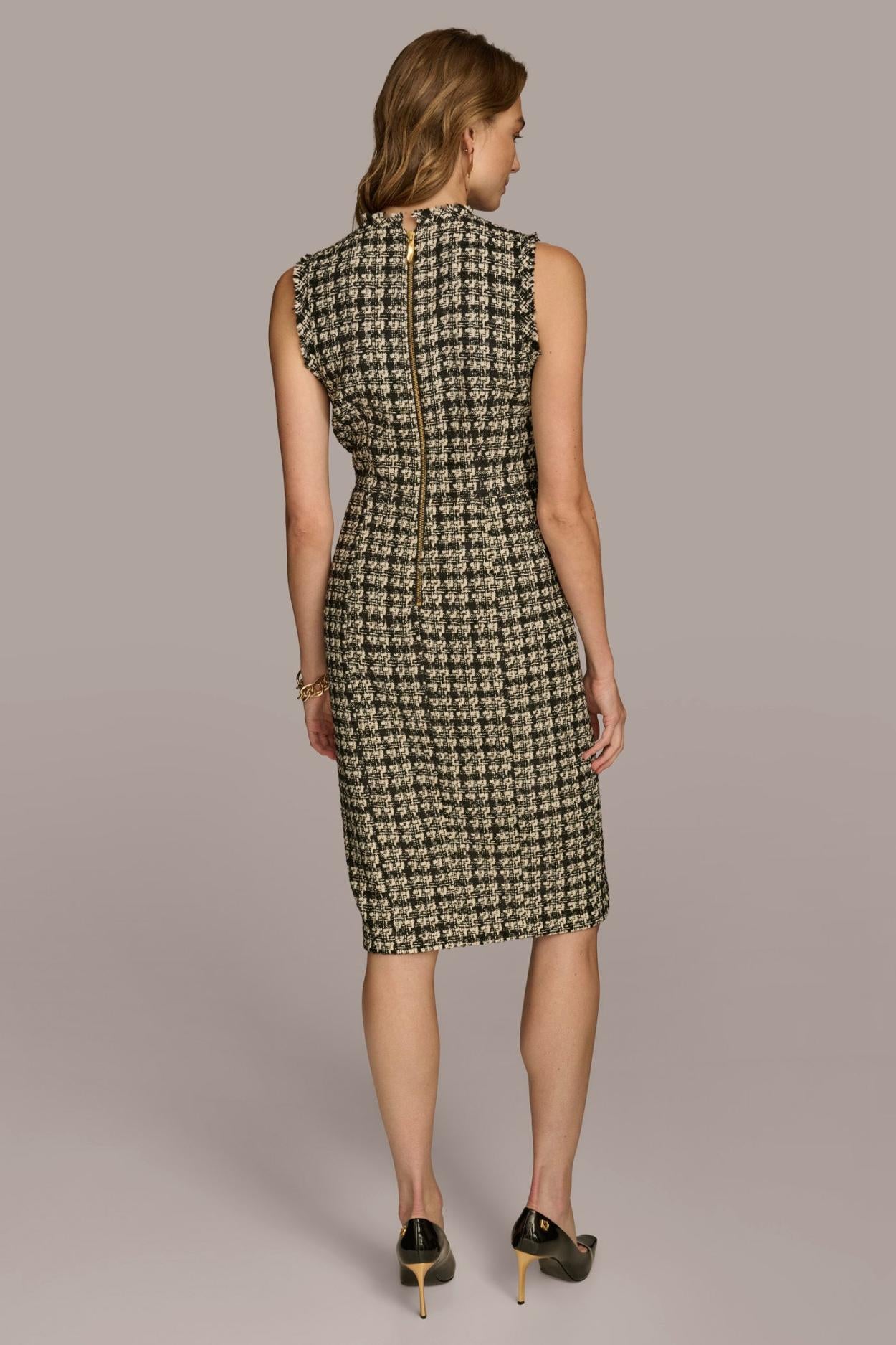Donna Karan Dresses And Jumpsuits | Women TWEED SHEATH DRESS Black Multi