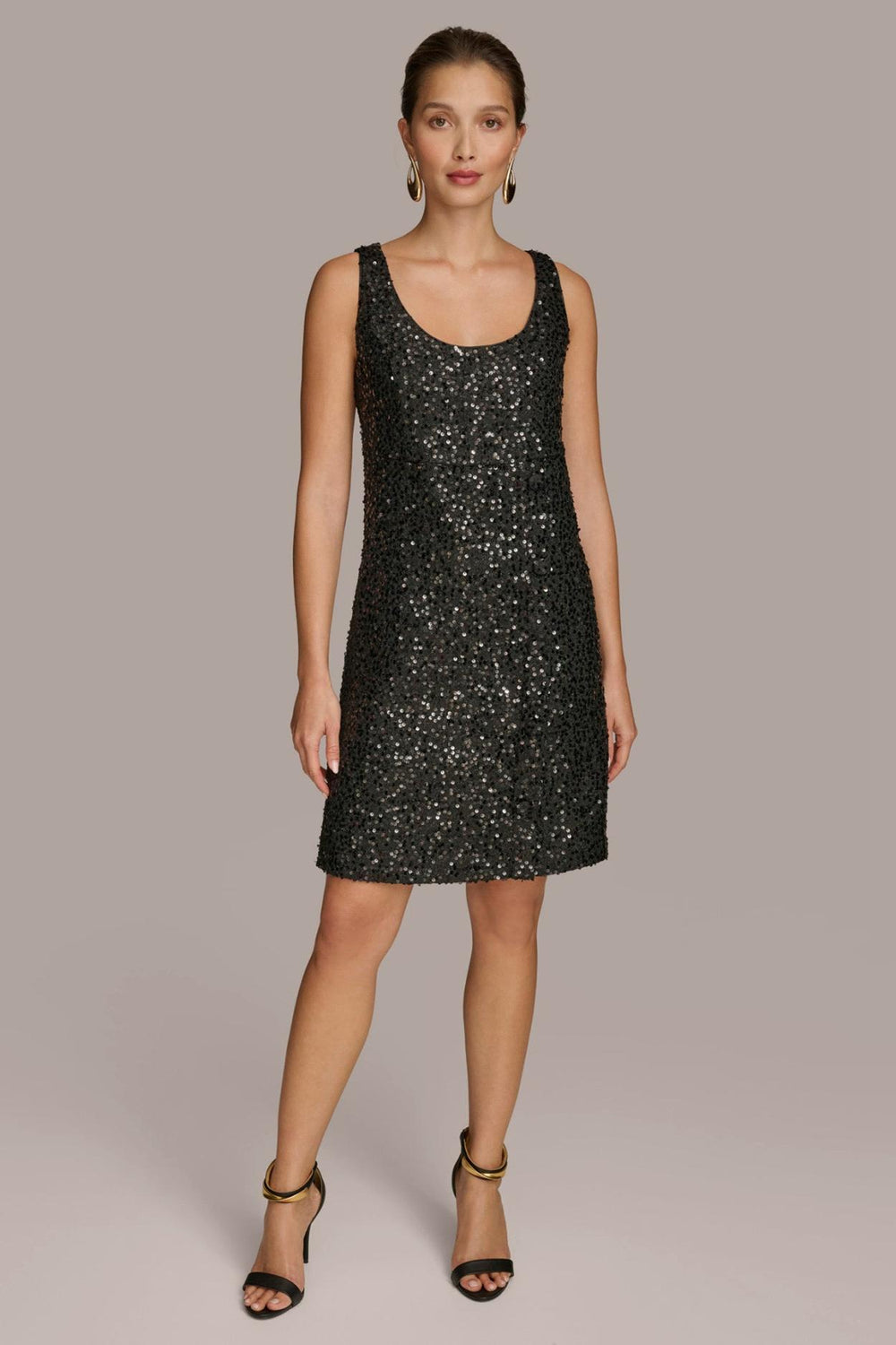 Donna Karan Dresses And Jumpsuits | Women TWO PIECE SEQUIN DRESS AND SHRUG Black