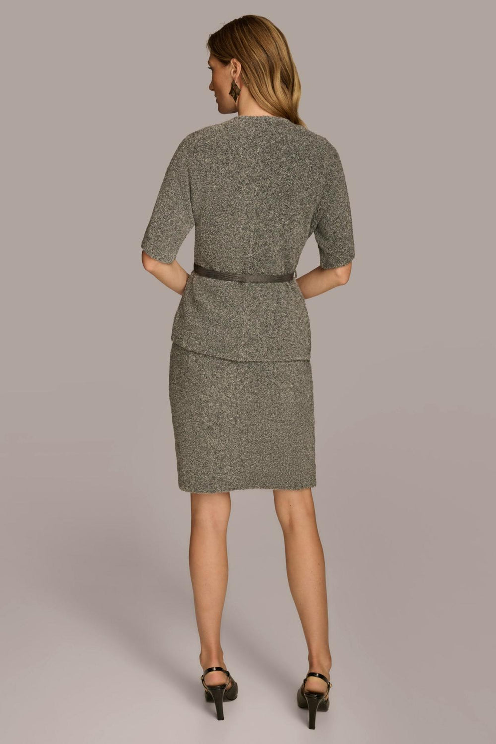 Donna Karan Dresses And Jumpsuits | Women TWO PIECE SWEATER DRESS WITH BELT Tin Heather