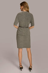 Donna Karan Dresses And Jumpsuits | Women TWO PIECE SWEATER DRESS WITH BELT Tin Heather