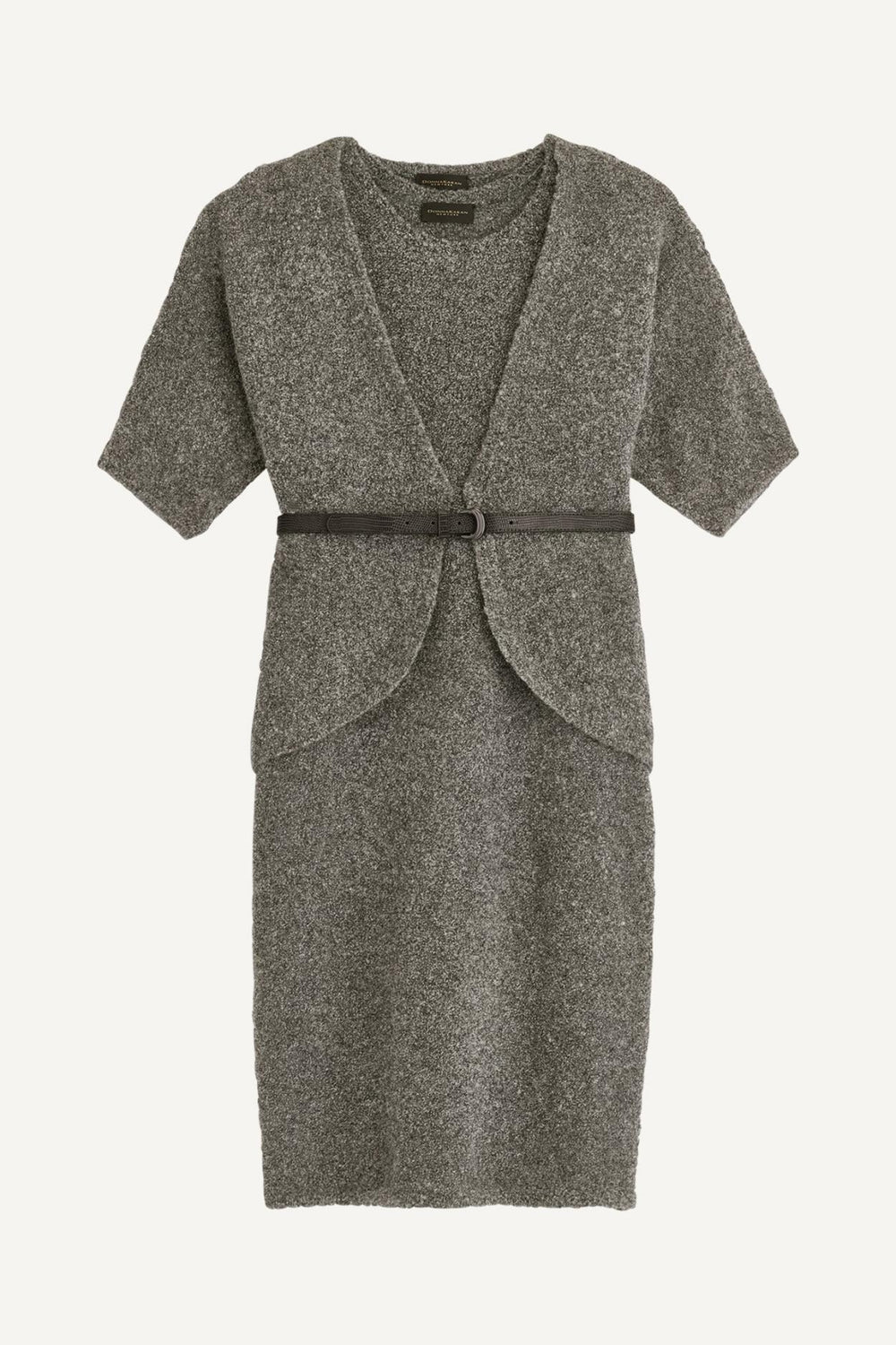 Donna Karan Dresses And Jumpsuits | Women TWO PIECE SWEATER DRESS WITH BELT Tin Heather