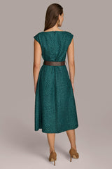 Donna Karan Dresses And Jumpsuits | Women V-NECK A LINE MIDI DRESS Spruce