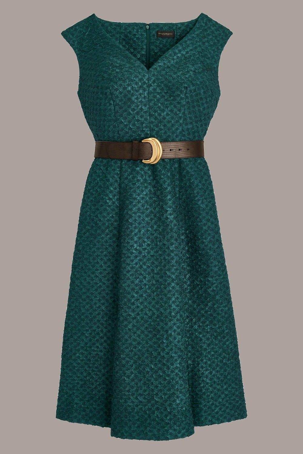 Donna Karan Dresses And Jumpsuits | Women V-NECK A LINE MIDI DRESS Spruce