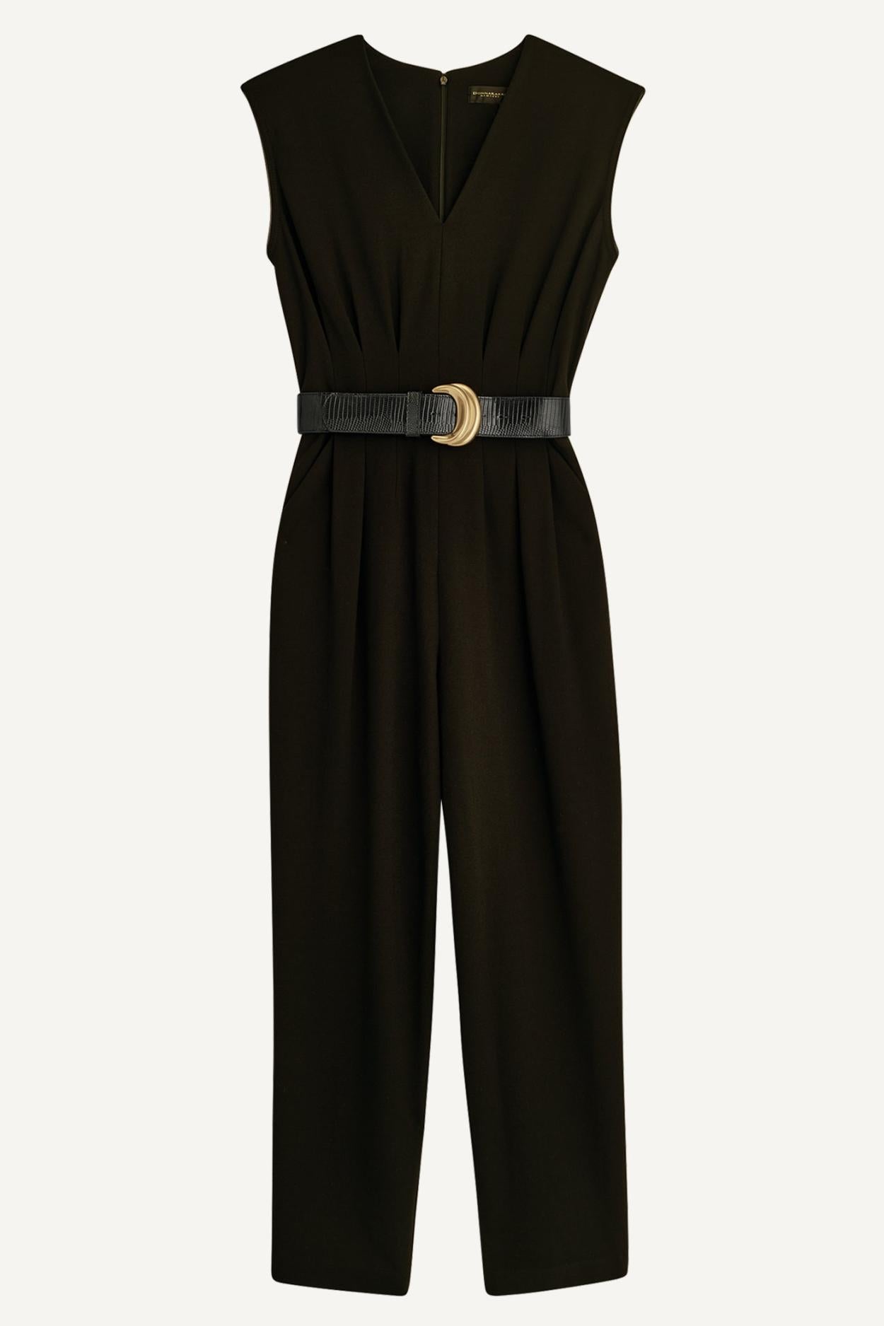Donna Karan Dresses And Jumpsuits | Women V NECK CROPPED JUMPSUIT Black