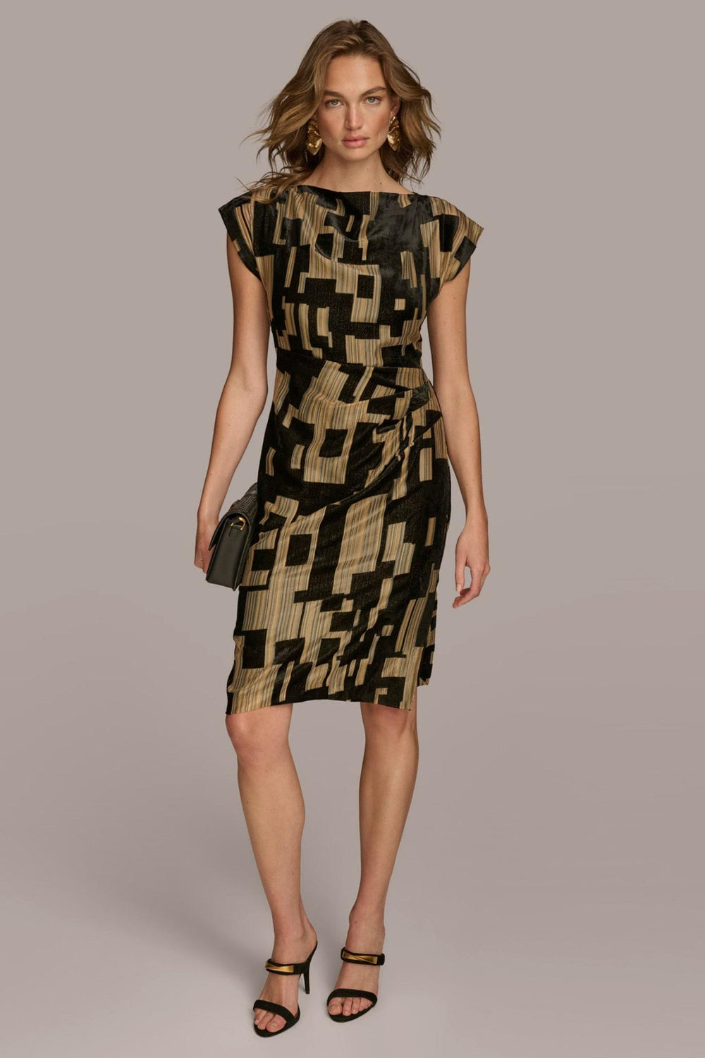 Donna Karan Dresses And Jumpsuits | Women VELVET BURNOUT SHEATH DRESS Black