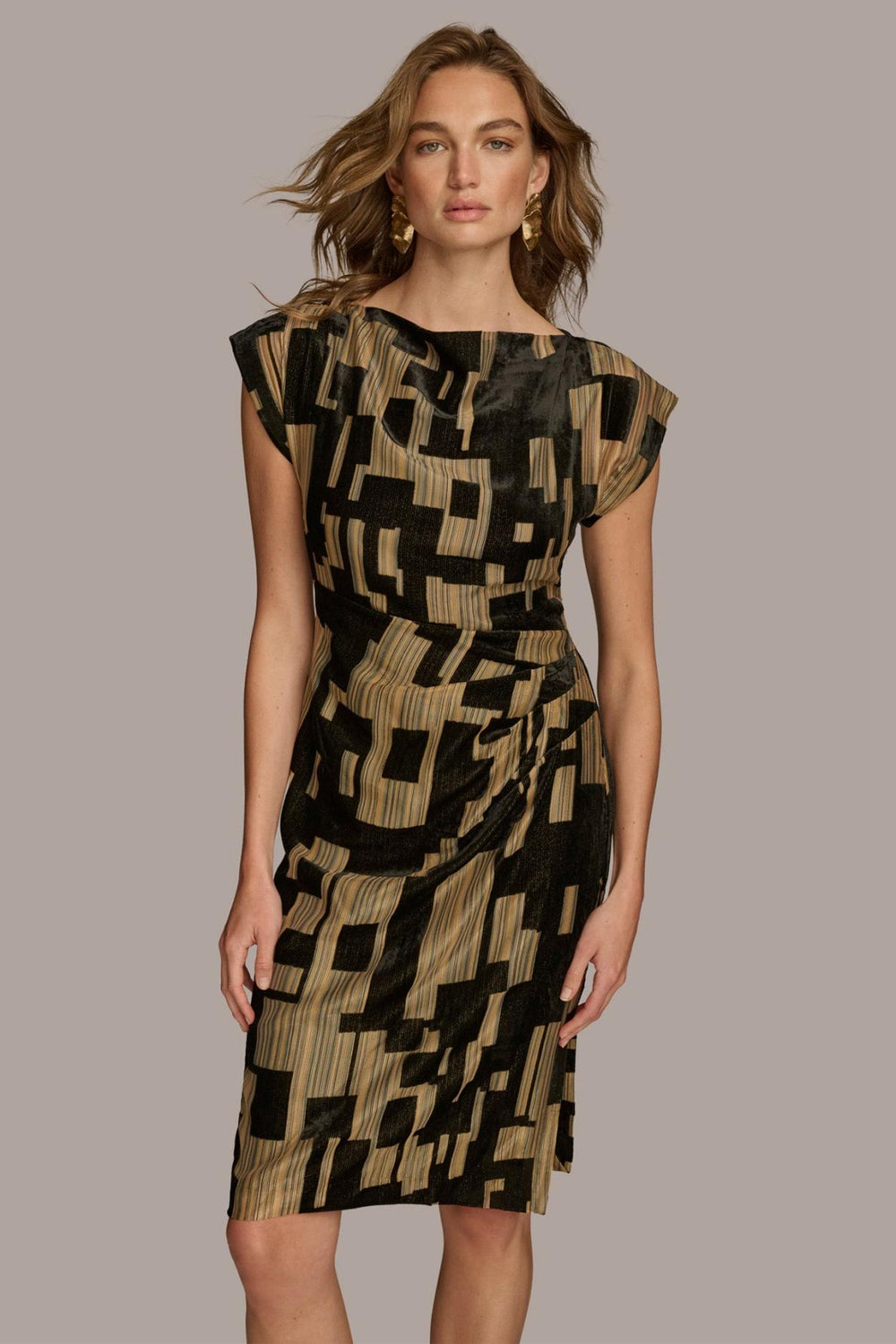 Donna Karan Dresses And Jumpsuits | Women VELVET BURNOUT SHEATH DRESS Black