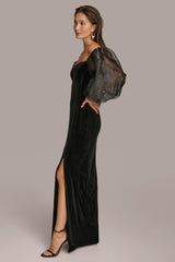 Donna Karan Dresses And Jumpsuits | Women VELVET OFF THE SHOULDER GOWN Black