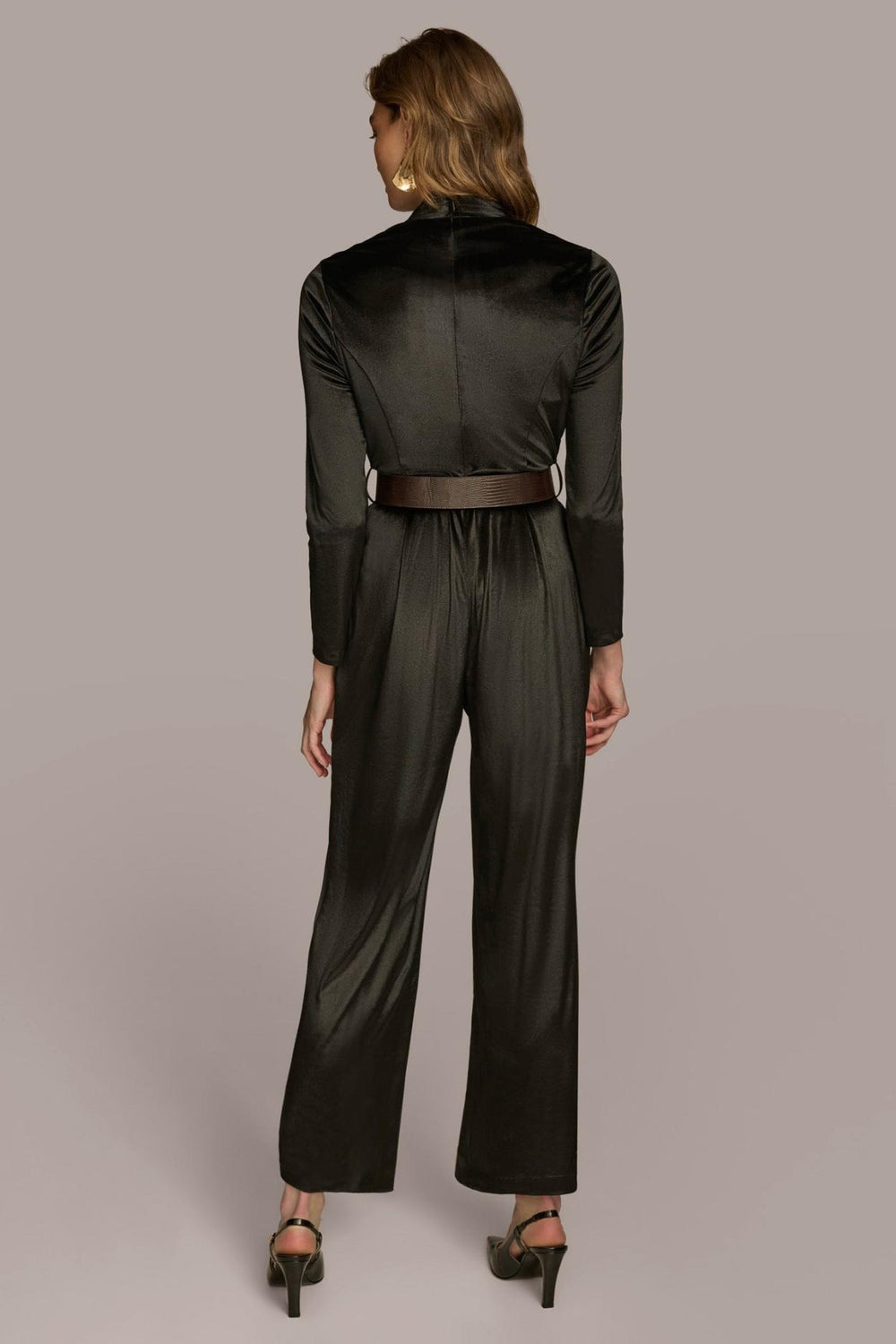 Donna Karan Dresses And Jumpsuits | Women VELVET VNECK JUMPSUIT Black