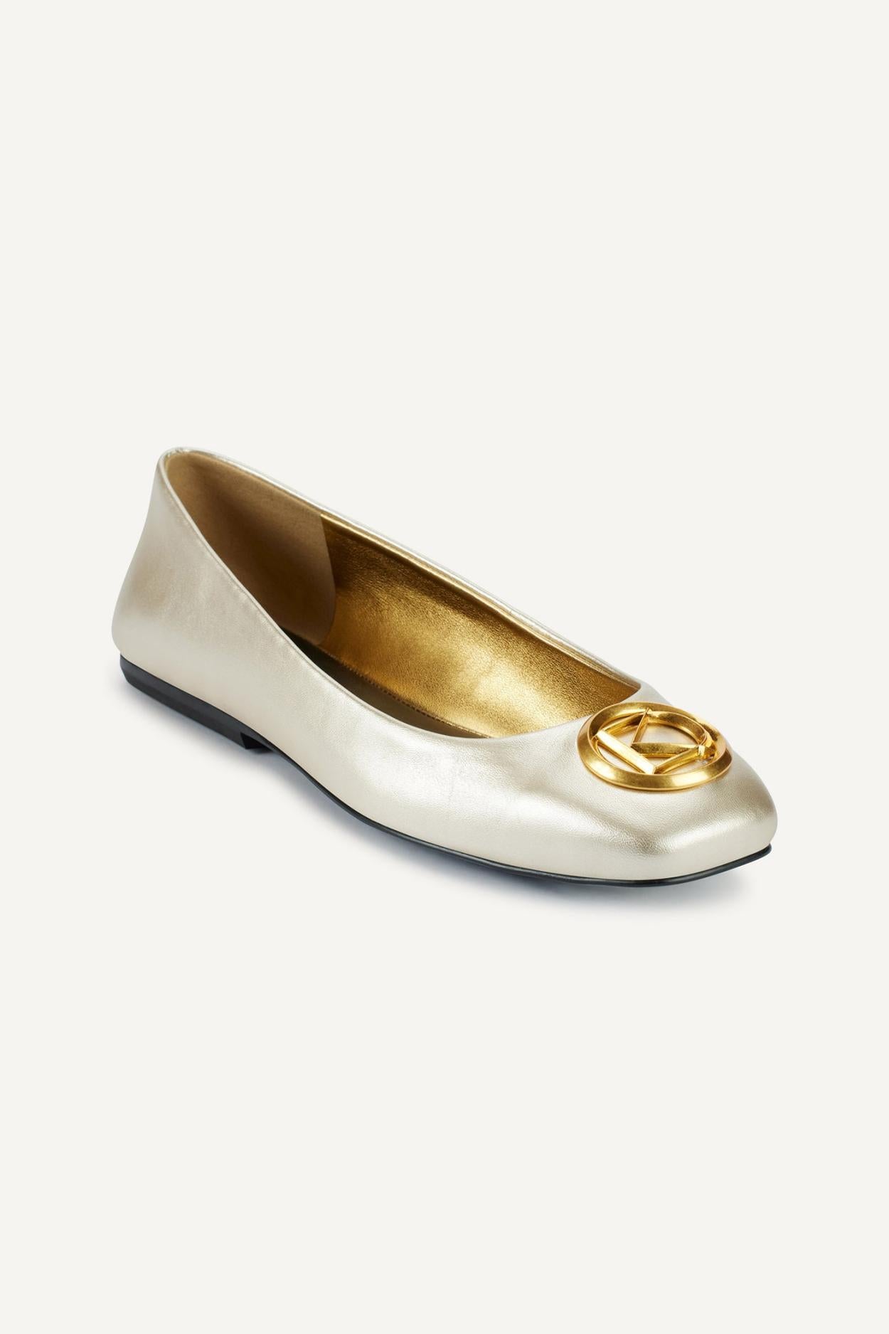 Donna Karan Flats And Loafers | Women KYLEE BALLET FLAT White/gold