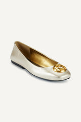 Donna Karan Flats And Loafers | Women KYLEE BALLET FLAT White/gold