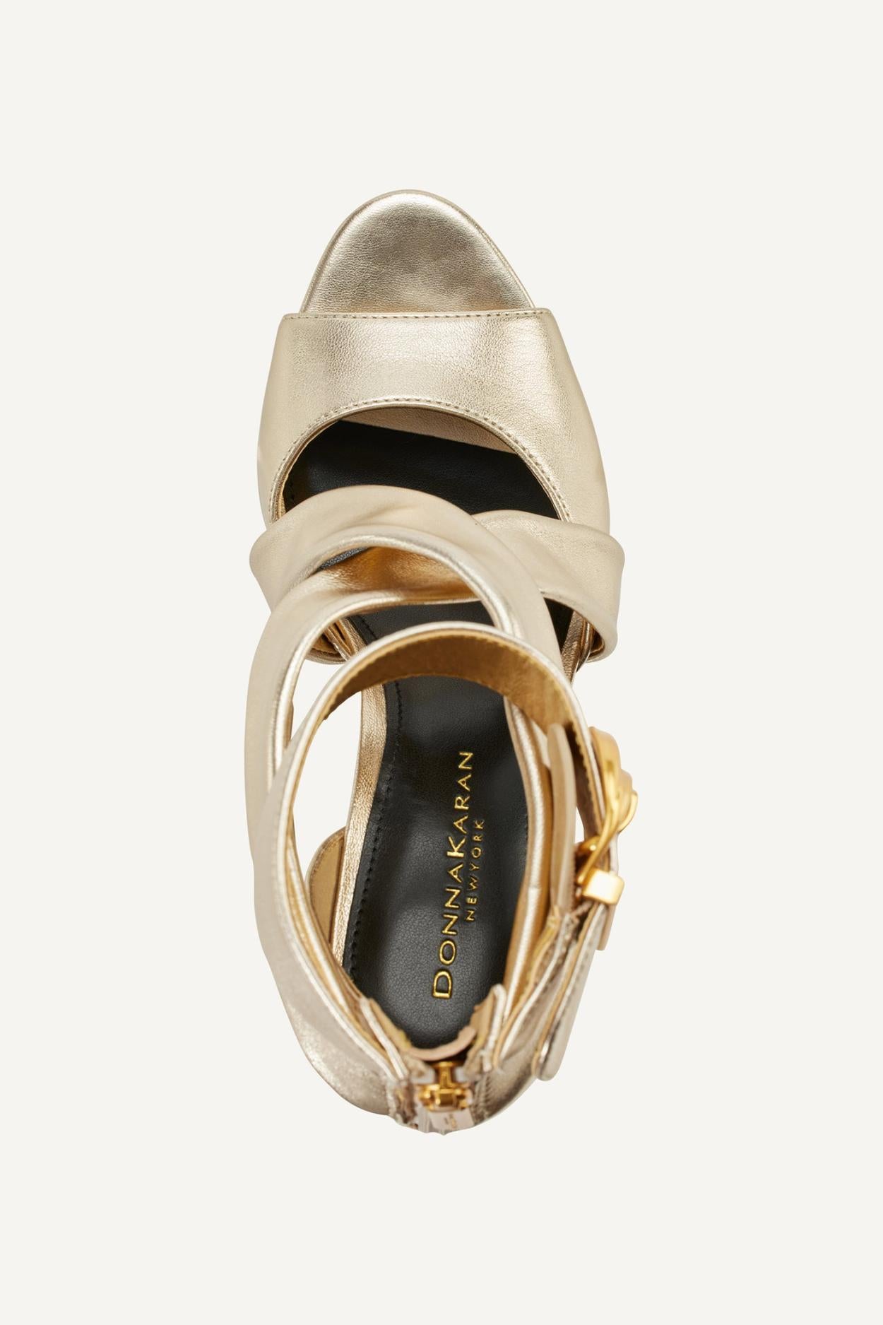 Donna Karan Heels And Wedges | Women CLARI STRAPPY SANDAL White Gold