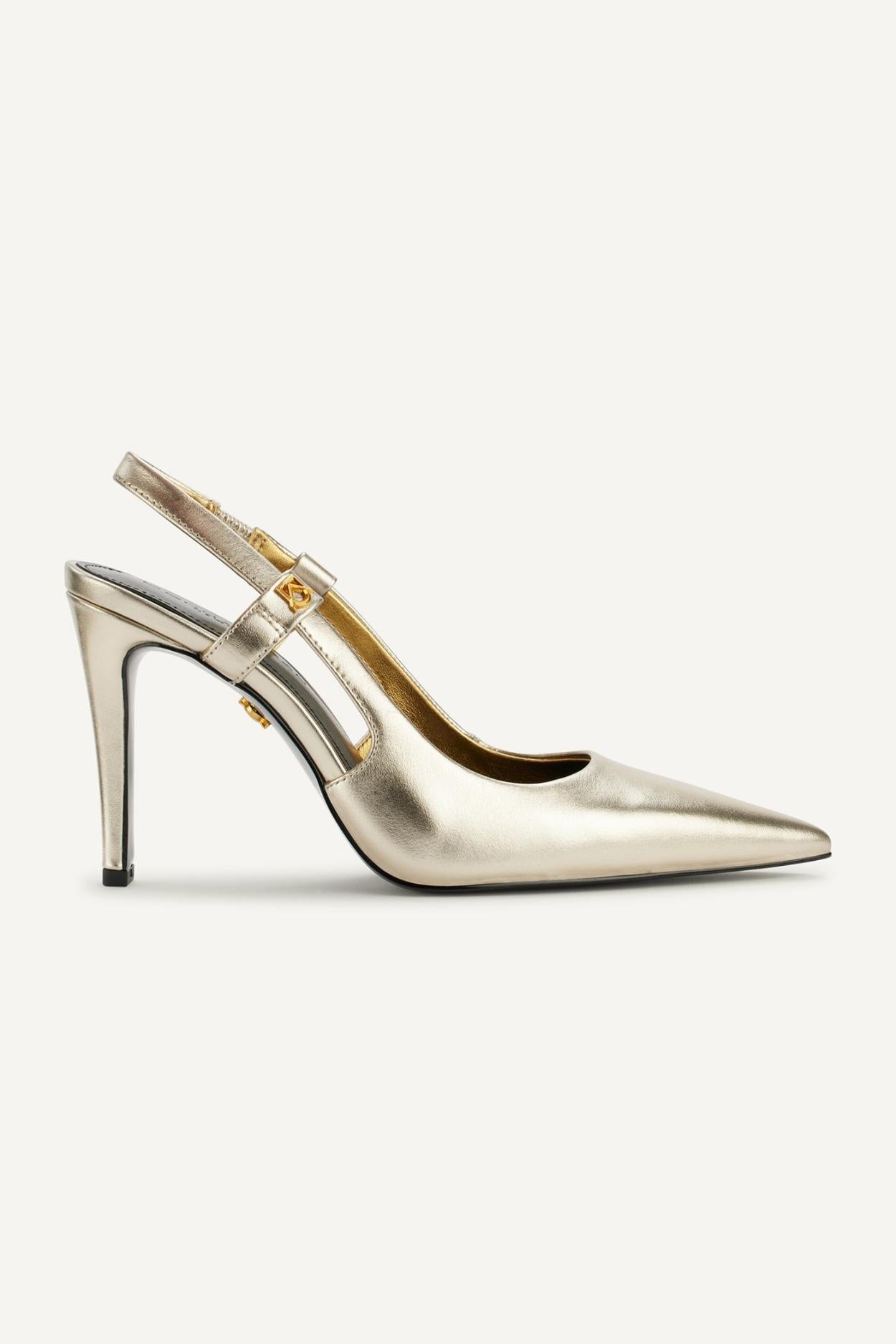 Donna Karan Heels And Wedges | Women DONNA SLINGBACK PUMP White Gold