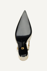 Donna Karan Heels And Wedges | Women DONNA SLINGBACK PUMP White Gold