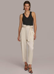 Donna Karan Pants | Women CARGO PANT WITH TIE BELT Cream