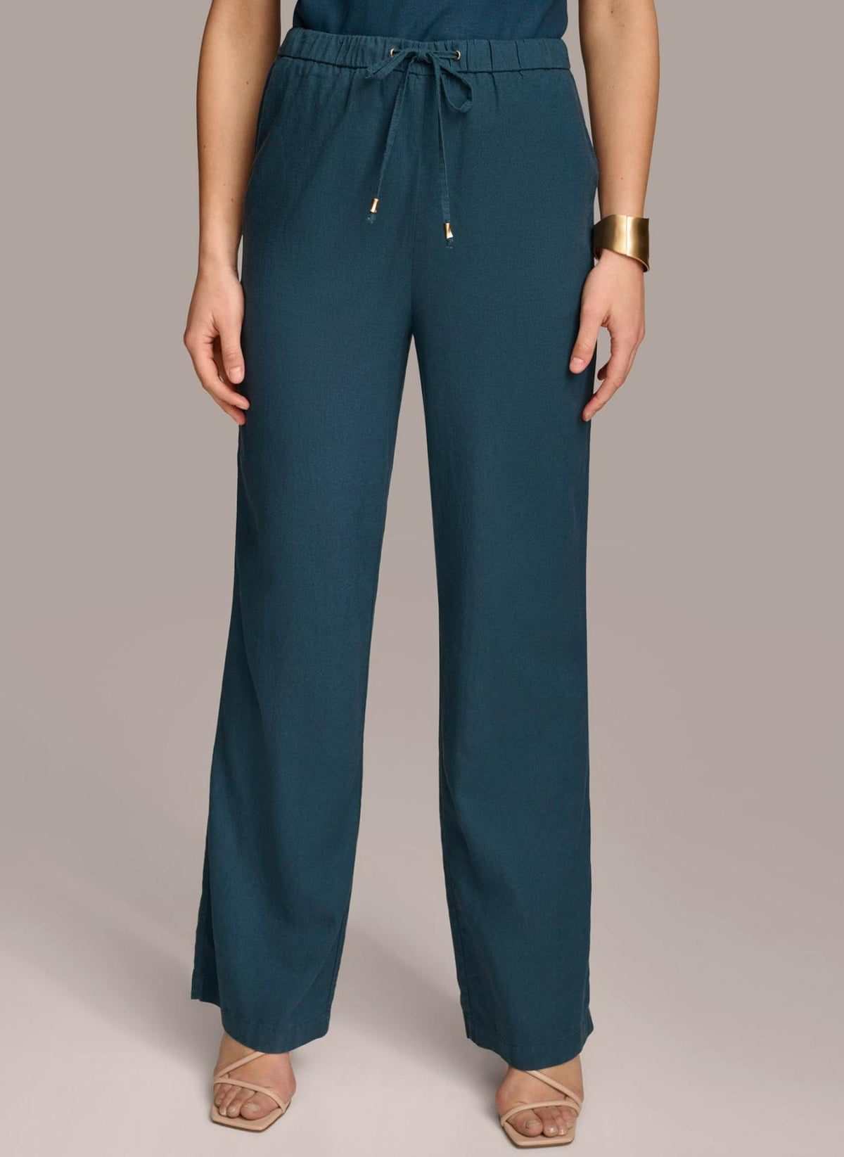 Donna Karan Pants | Women DRAWSTRING PANT Tide Navy