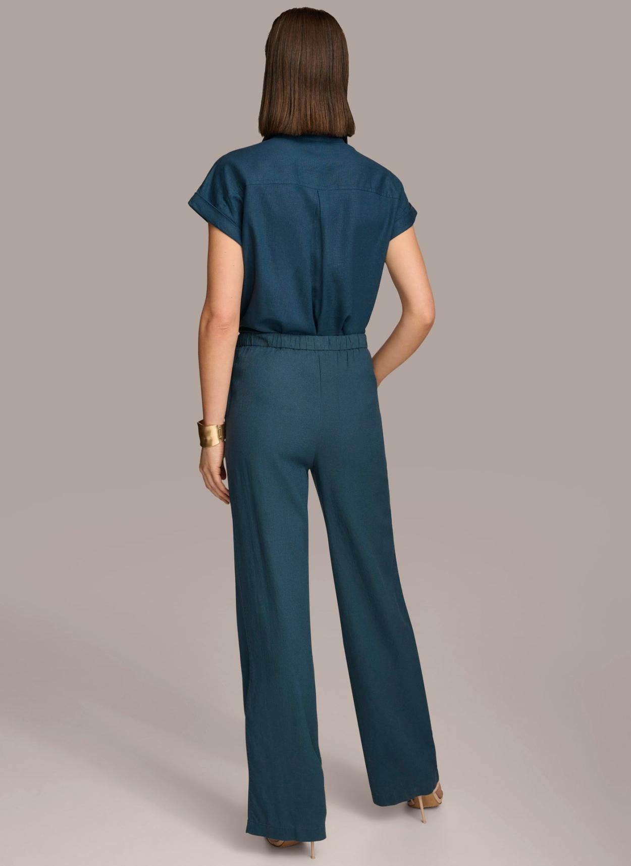 Donna Karan Pants | Women DRAWSTRING PANT Tide Navy