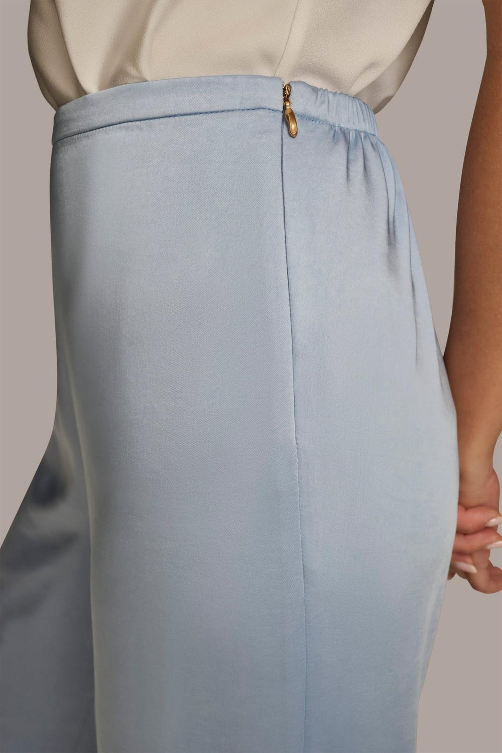 Donna Karan Pants | Women FLAT FRONT WIDE LEG PANT Glacial Blue