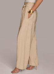 Donna Karan Pants | Women HIGH WAIST WIDE LEG Sand