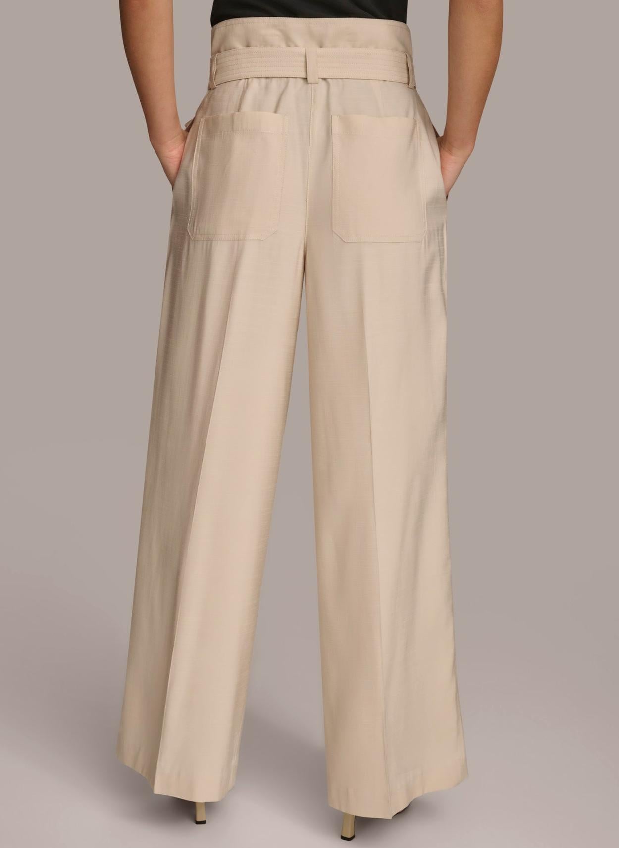 Donna Karan Pants | Women HIGH WAISTED WIDE LEG PANT Cream