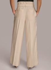 Donna Karan Pants | Women HIGH WAISTED WIDE LEG PANT Cream
