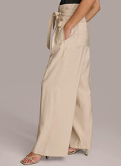 Donna Karan Pants | Women HIGH WAISTED WIDE LEG PANT Cream