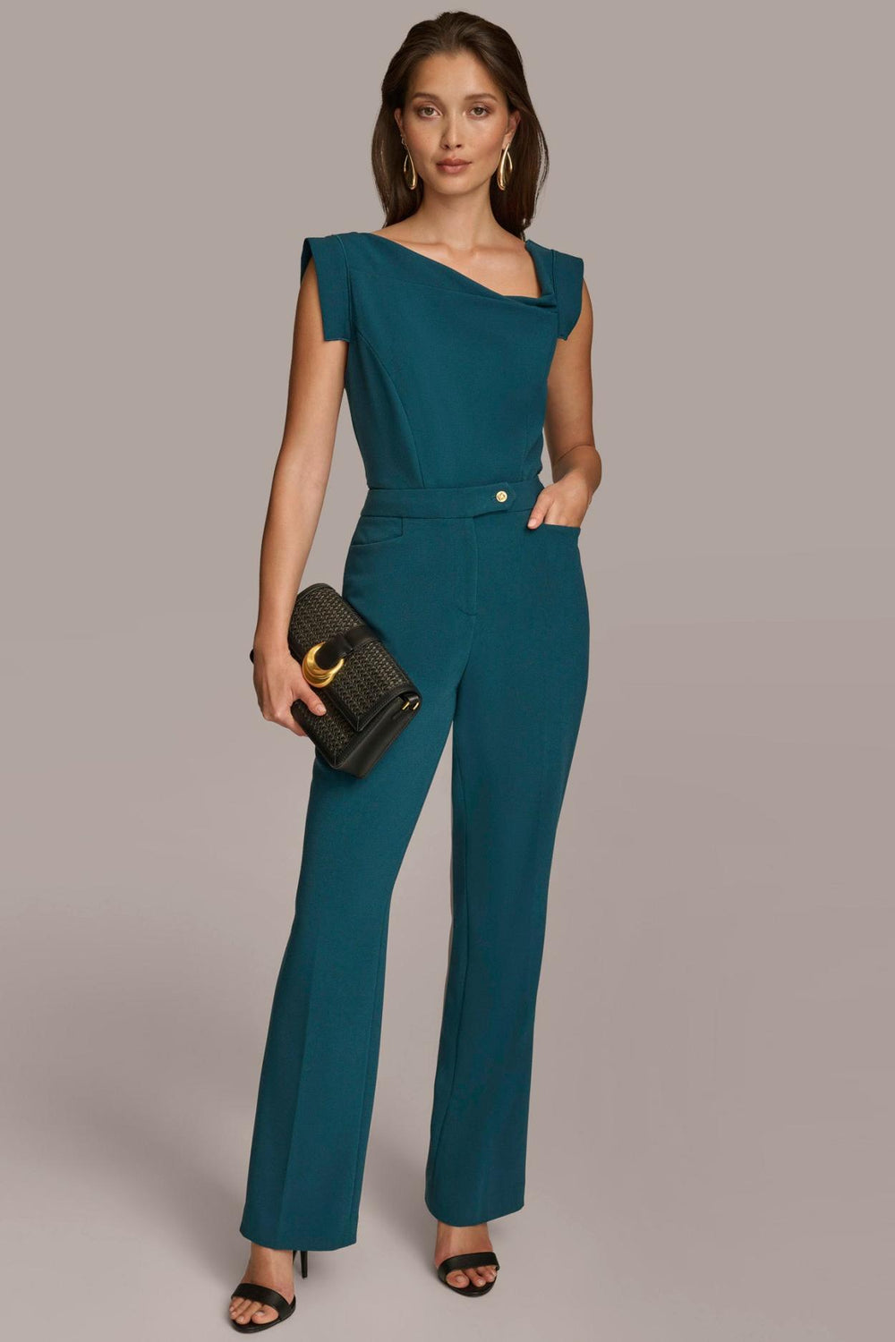 Donna Karan Pants | Women MID-RISE STRAIGHT LEG PANT Peacock